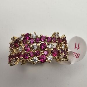 NEW Bomb Party "Everlasting Embrace" July Birthday Ring Size 11 Ruby on Gold